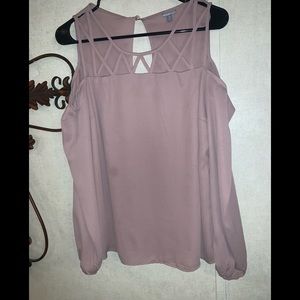 Light pink long sleeve blouse